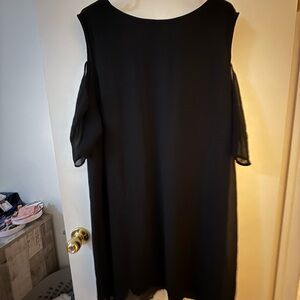 Tacera Black V-Neck Dress